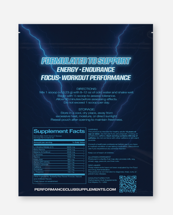 SOUR BLUE RASPBERRY ENERGY PRE-WORKOUT