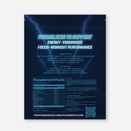 SOUR BLUE RASPBERRY ENERGY PRE-WORKOUT